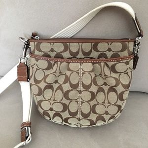 Signature Coach Crossbody Bag Tan/Brown